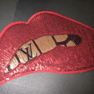 Red Sequin Lip Patch